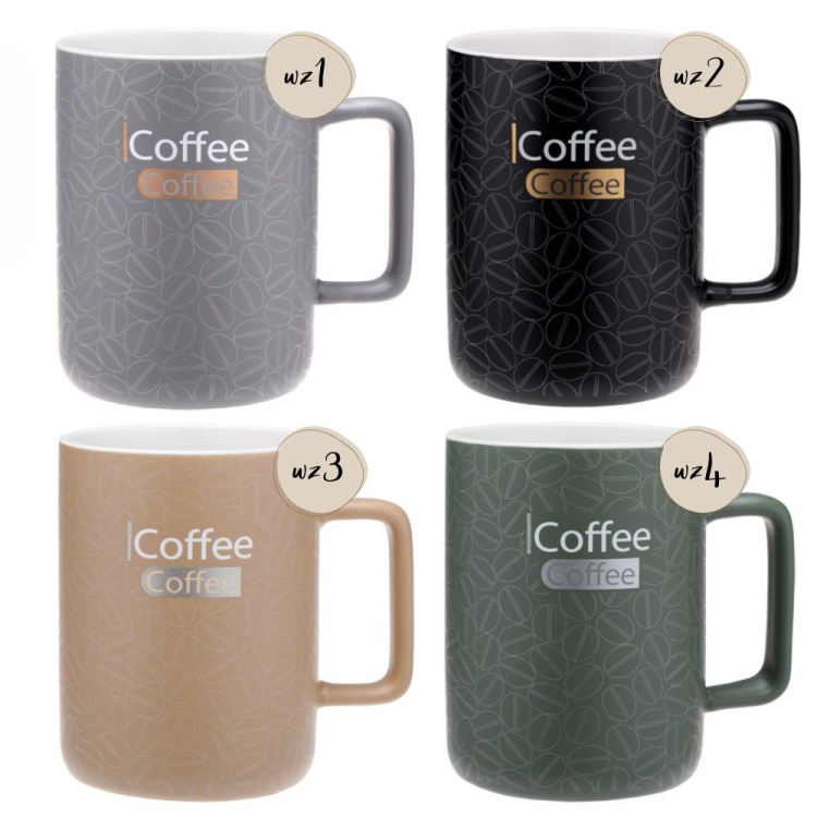 Kubek z porcelany DARK COFFEE 400ml RAVI